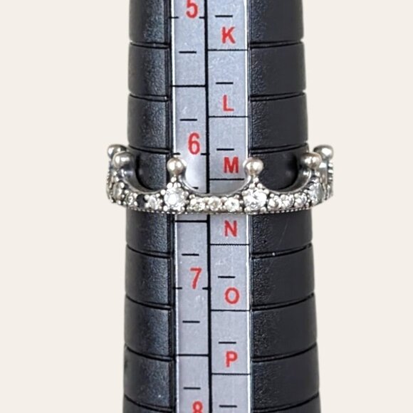 Pandora 925 Sparkling Crown Ring (sz 54/6.5) - Picture 10 of 11